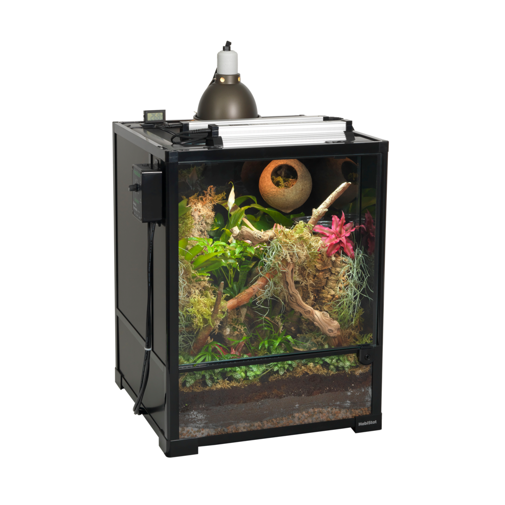 Terrarium Habistat Glass, démontable et empilable.