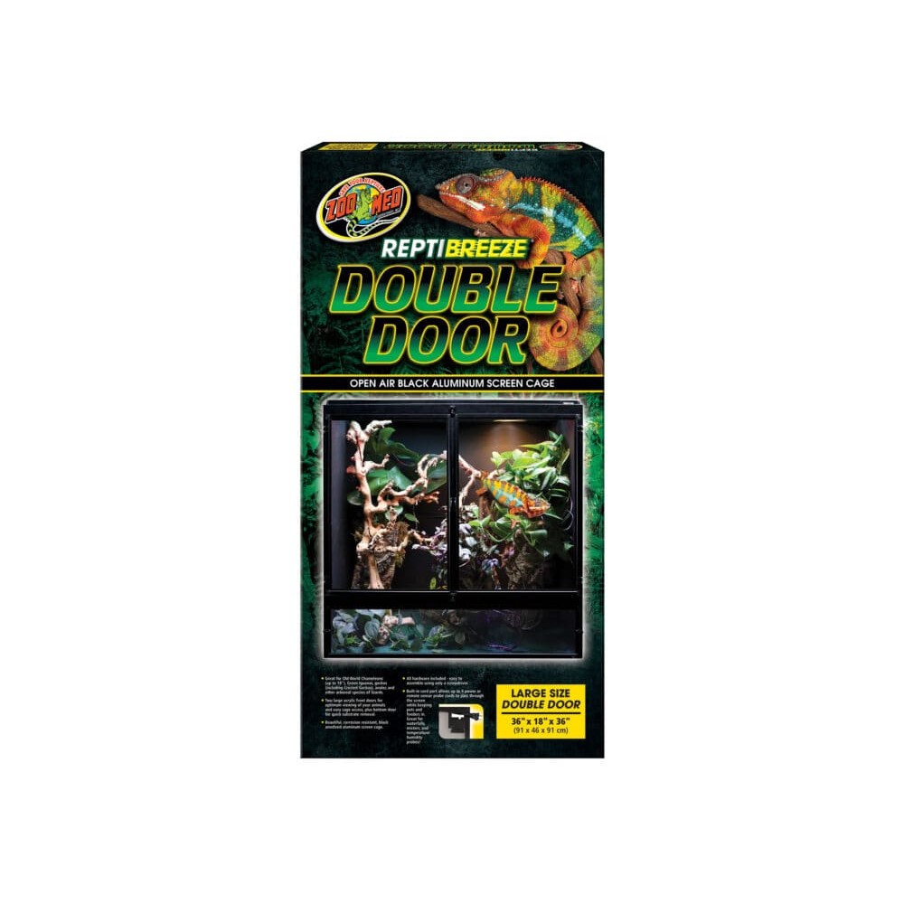 Flexarium pour Caméléon Deluxe, double porte acrylique Zoomed