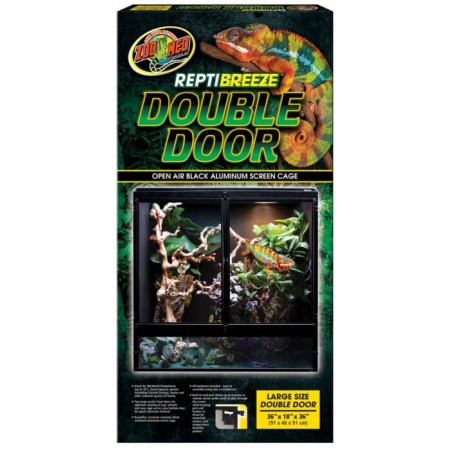 Flexarium pour Caméléon Deluxe, double porte acrylique Zoomed