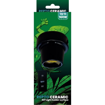 Douille céramique à visser ceramique noire E27 - Repto