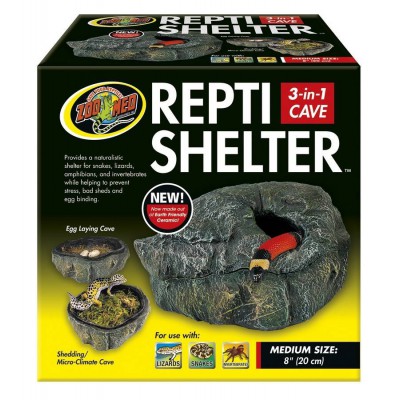 Boîte humide Repti Shelter 3 en 1 Zoomed