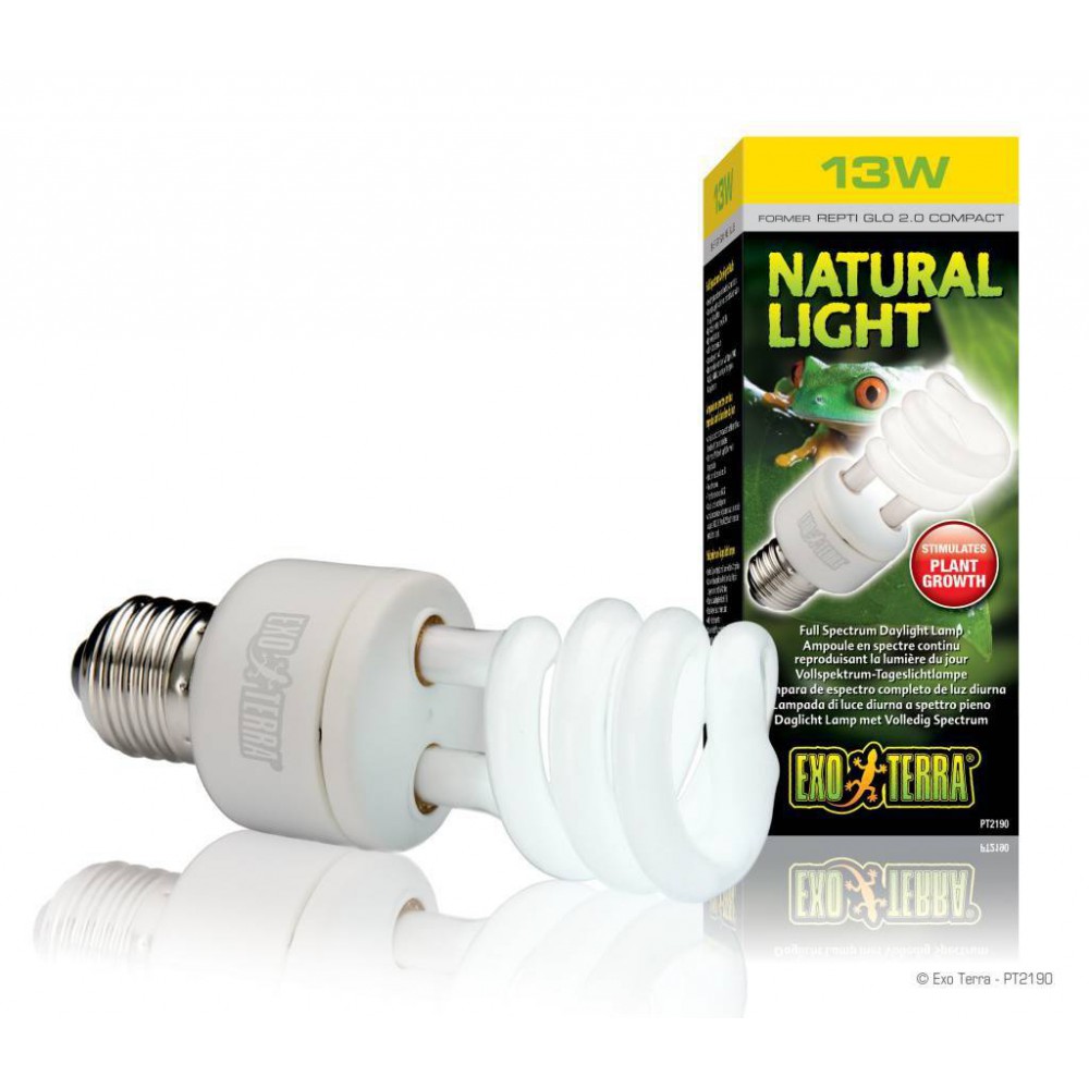 Ampoule UVA lumière du jour "Naturel light" 13W - Exo Terra Ampoule UVA lumière du jour "Naturel light" 13W - Exo Terra