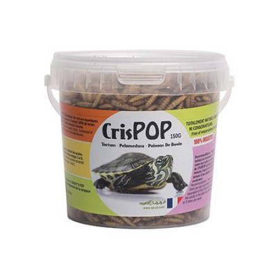 Crispop 100% naturel - Larves séchées pour tortues aquatiques et autres insectivores