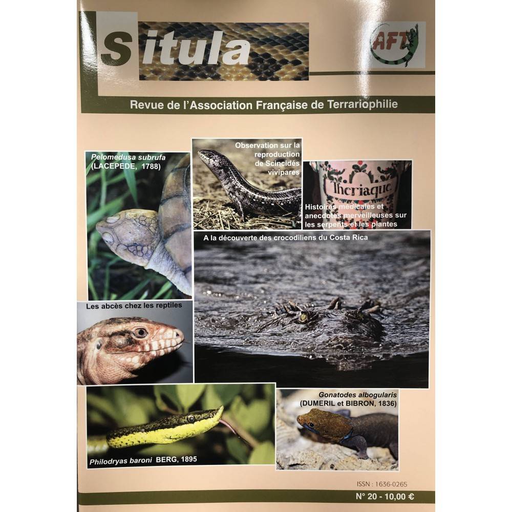 Situla n°20 : abcès chez les reptiles, Philodryas baroni, Pelomedusa subrufa