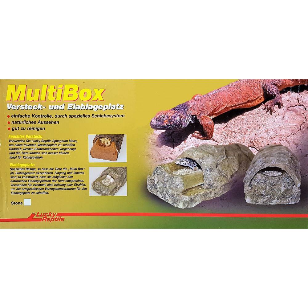 Cachette humide / site de ponte effet roche "MultiBox" - Lucky Reptile Cachette humide / site de ponte effet roche "MultiBox" - Lucky Reptile
