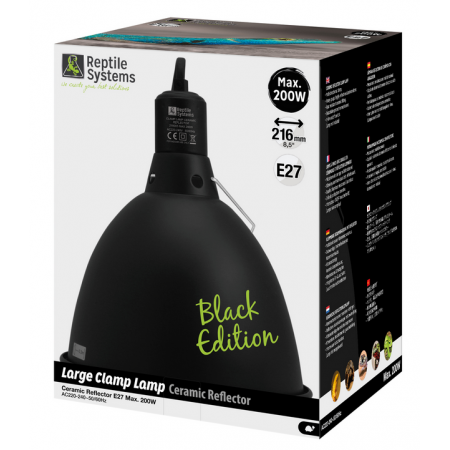 Porte Lampe noir mat "Black edition" - Reptile Systems