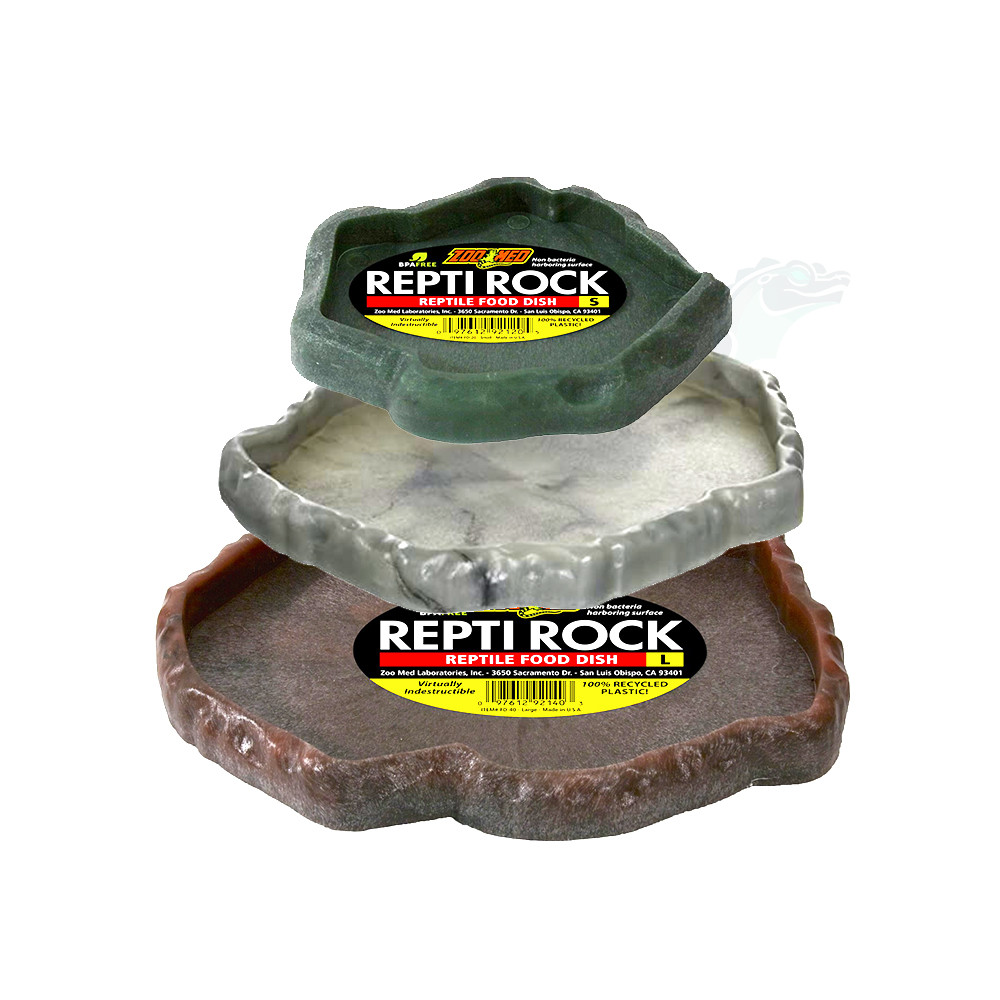 Zoomed repti rock reptile food dish