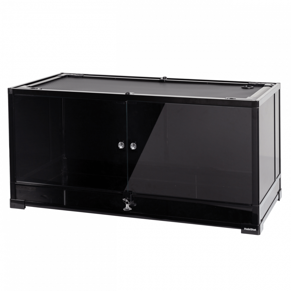 Terrarium Habistat Glass, démontable et empilable.